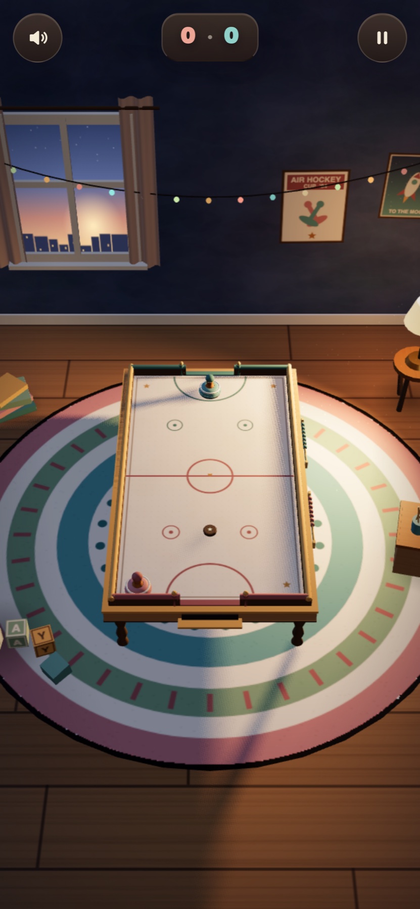 Fireside Faceoff portrait layout on a phone